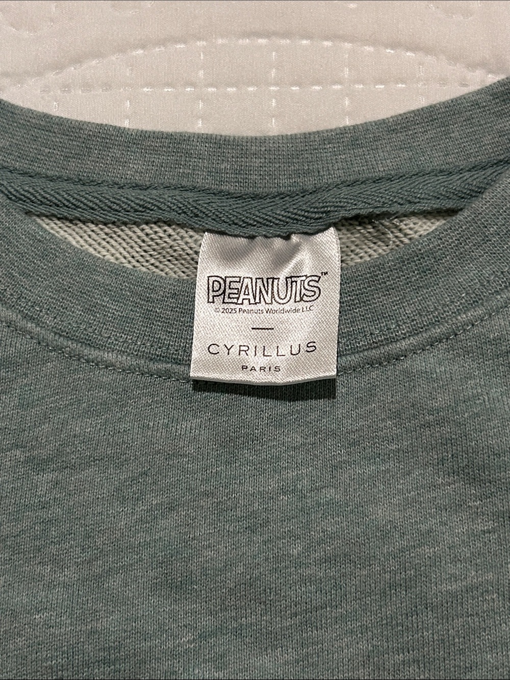 Cyrillus Kids Soft Teal PEANUTS Crewneck Sweatshirt Sz: 12 - Picture 2 of 5